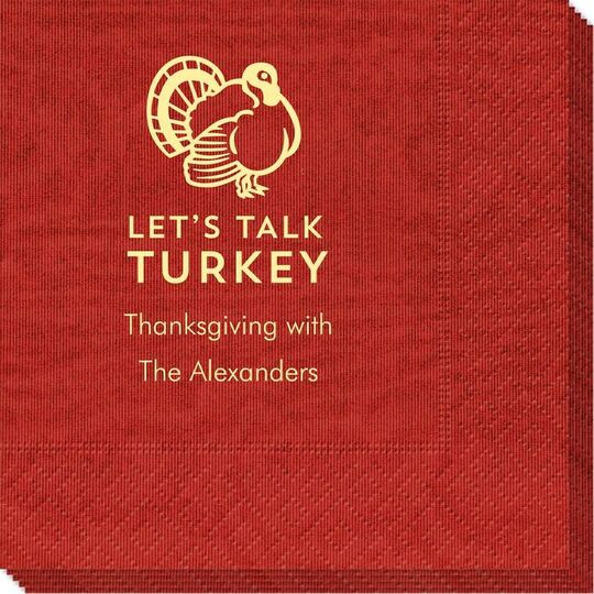 Let's Talk Turkey Moire Napkins